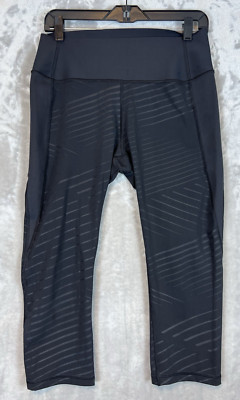 Gap Fit High Rise Pants Women's Large Black Compression Capri Leggings Yoga Gym