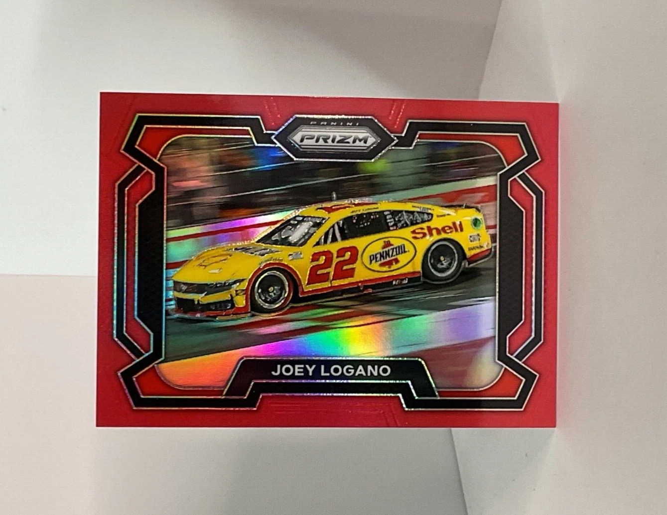 2024 Panini Prizm Nascar Joey Logano Red Holo Chrome #’d 291/299