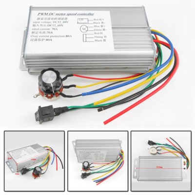 Enhanced DC Brush Motor Controller for DC 12V 48V Motoren with 70A Output