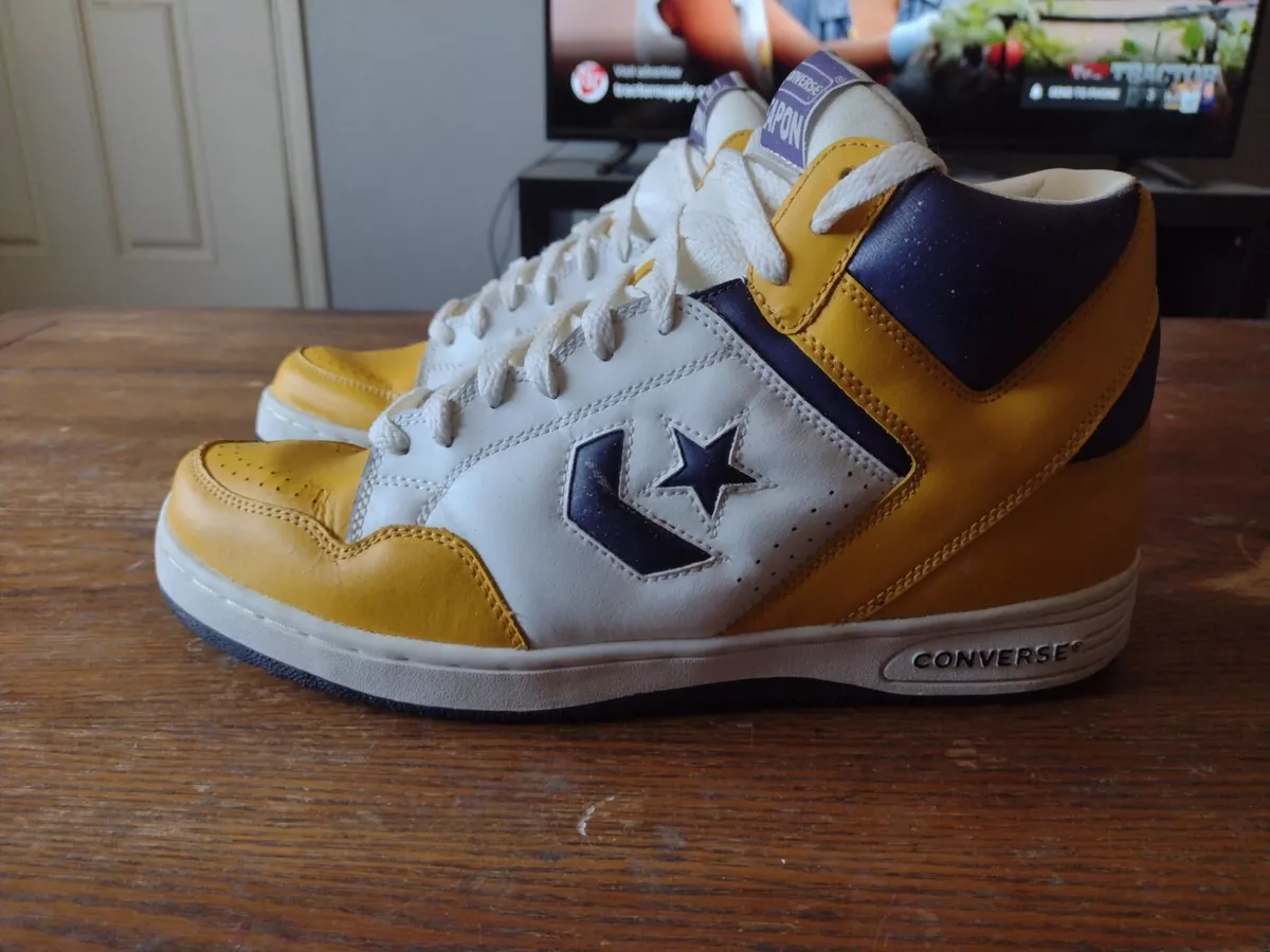 Converse 2002 Yellow/White/Purple Basketball Shoes Size 12 | eBay