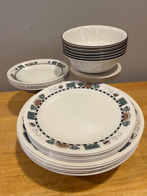 Corelle Sunblossoms Bee Sunflower Country Blossom Seed Black Replacement Dishes