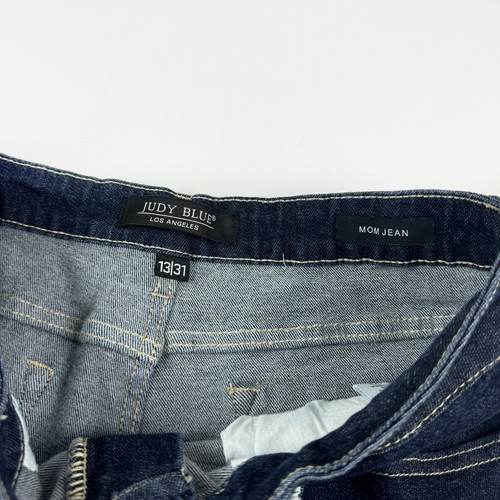 Judy Blue Mom Jeans Women's Size 13/31 High Rise Dark Wash Denim Stretch - Picture 10 of 19