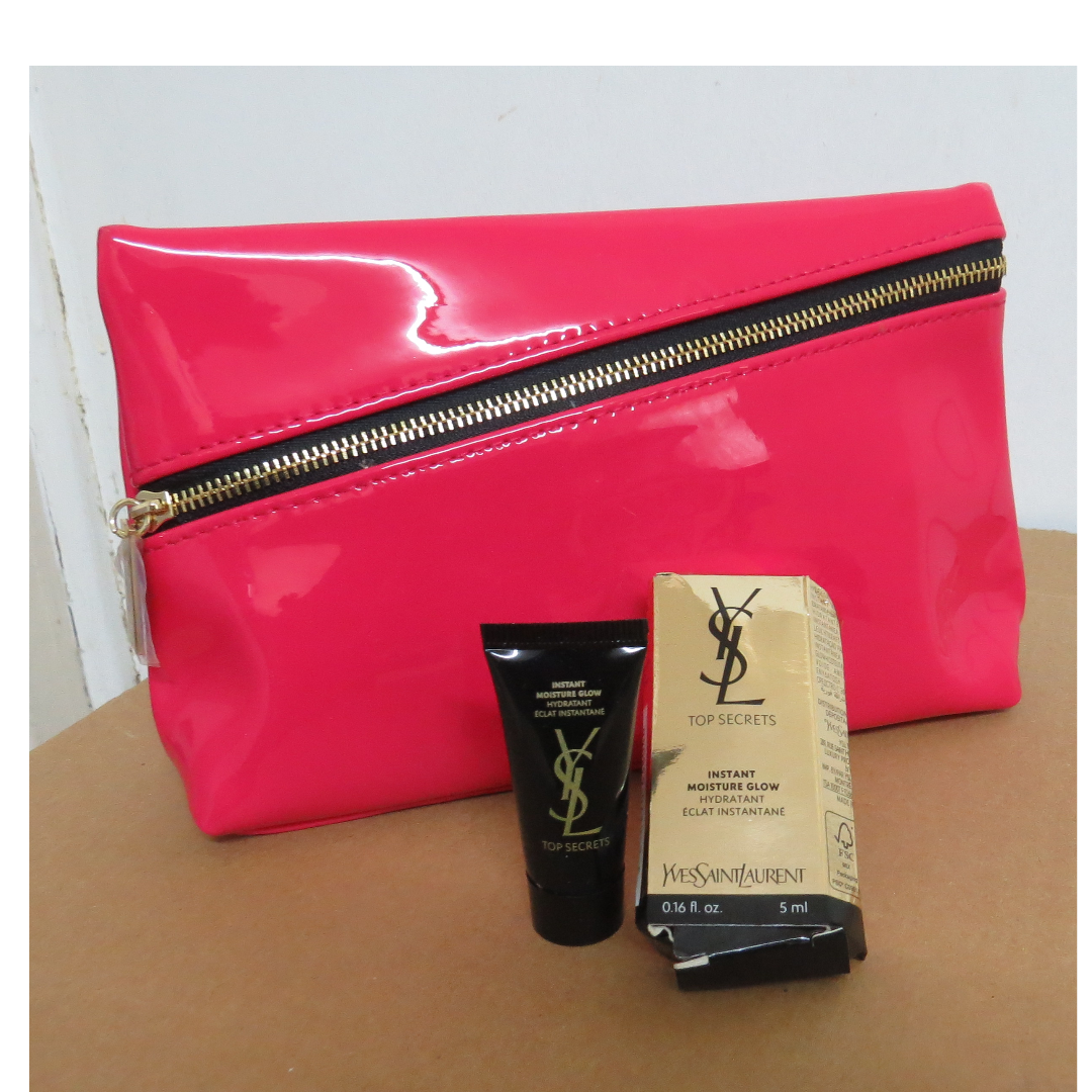 SAINT LAURENT YSL SACCHETTO TRUCCO COSMETICI POCHETTE POCHETTE & TOP SECRETS IDRATAZIONE ISTANTANEA BAGLIORE 5ML