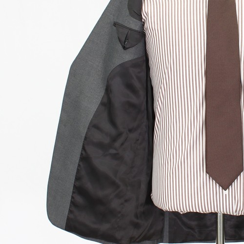 APT 9 36R Gray Sport Coat Blazer Jacket Solid 2B Polyester - Picture 9 of 11