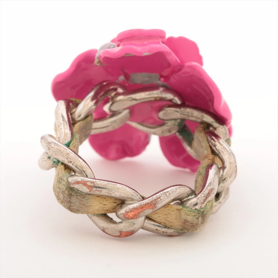 Anillo Chanel Coco Mark Camelia 04P SP × Esmalte JP Talla 10 EE. UU. 5,5 Rosa × Plata Foto 2 de 4