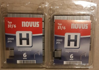 Novus 042-0369 verzinkter feindrahtklamm Type H 37/6  4000 St. 8 mm. superhard