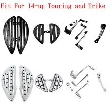F&R Footrest Floorboard Shaft Shift Lever Brake Arm Shifter Fit For FLHT 2014-21