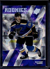 2023-24 SPx Parallax Purple #160 Matthew Kessel RC 92/149