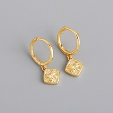 18K Gold Plated Butterfly Huggie Hoop Earrings