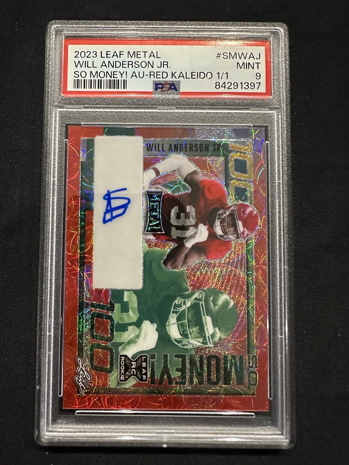 Will Anderson Leaf Metal So Money! Autographs #SMWAJ Red Kaleidoscope 1/1