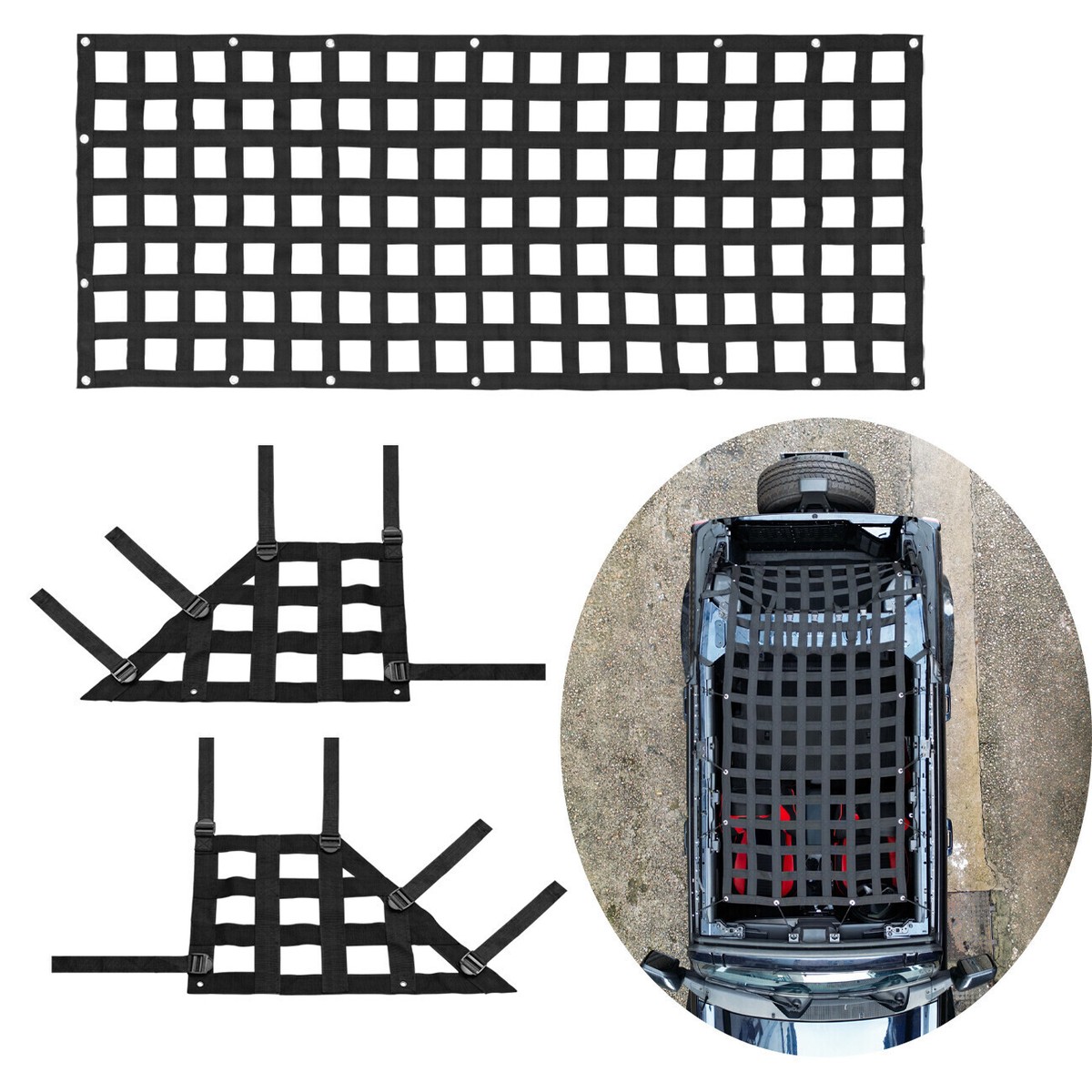 Filet De Toit Hamac Pour Ford Bronco 4 Portes 2021-2023 - Rouge, Neuf