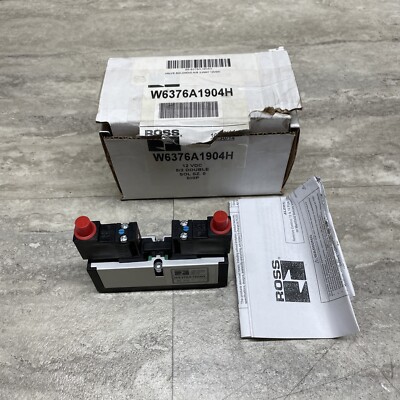ROSS W6376A1904H Solenoid Operated Pneumatic Control Valve, 12VDC Coil, New
