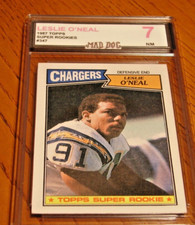 LESLIE O'NEAL Rookie****1987 TOPPS****#347---MINT 7****CHARGERS***Set BREAK**Dog