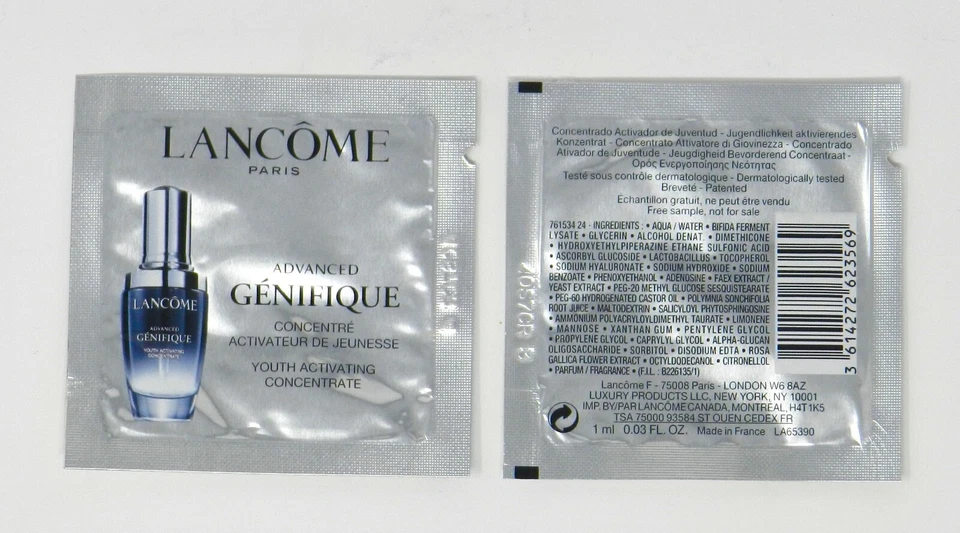 50 muestras de concentrado activador juvenil Lancome Advanced Genifique Foto 2 de 3