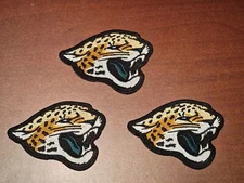 Jacksonville Jaguars Three 3" Iron On Embroidered Patches FREE Shipping!!