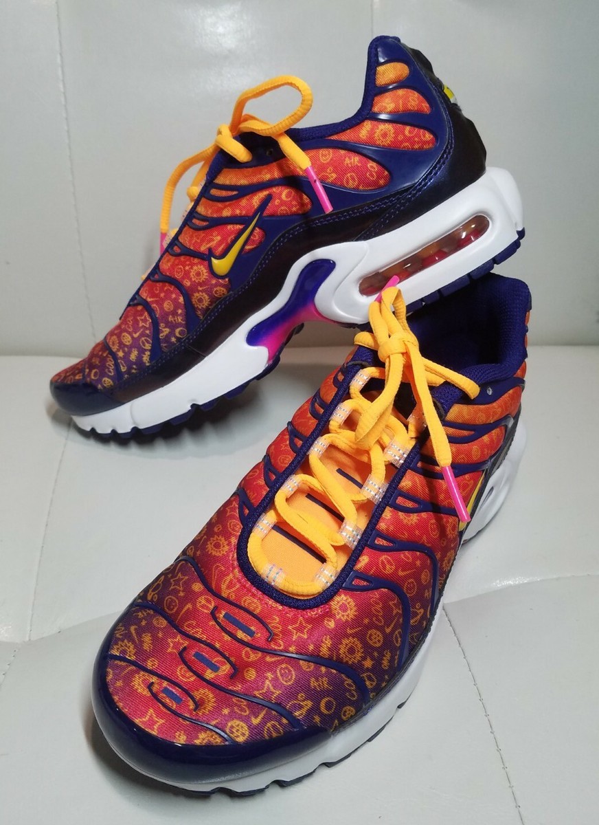 Polo スニーカー オレンジ/ネイビー, 紫/イエロー Nike Air Max Plus Girl's Grade School Purple Laser Orange CI9932