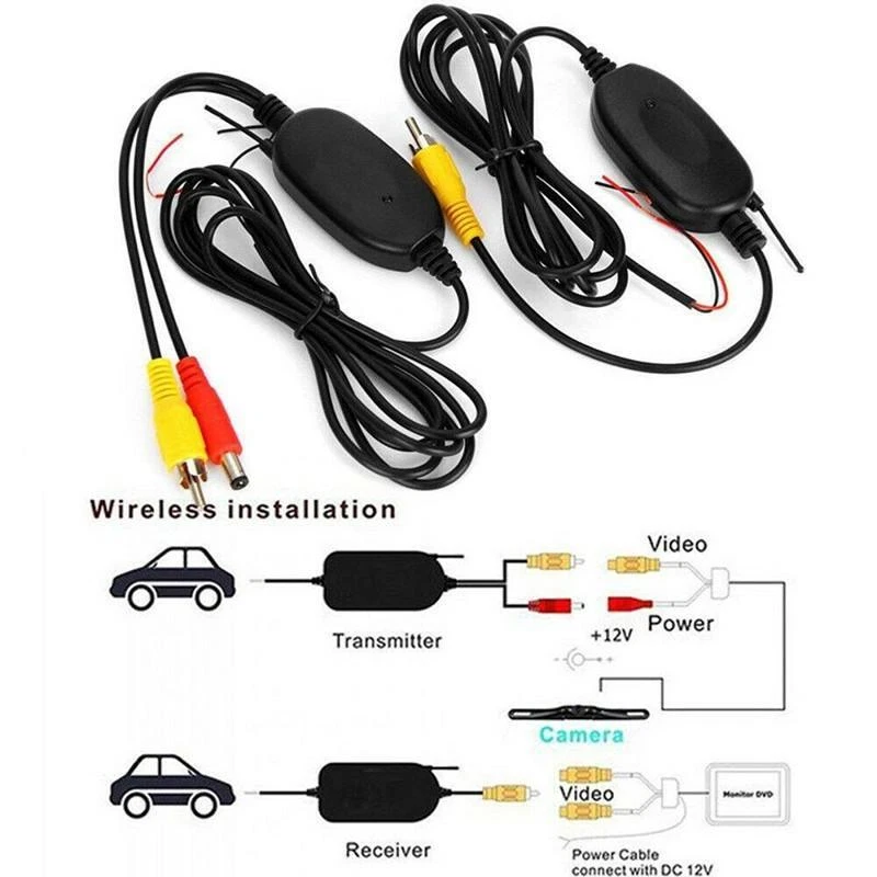 New 2.4GWireless Video Transmitter Receiver Kit for Car Rear View Camera&Monitor - Image 3 of 4