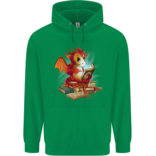 Sudadera con capucha 80 % algodón A Book Reading Dragon Bookworm Fantasy para hombre - Imagen 5 de 27