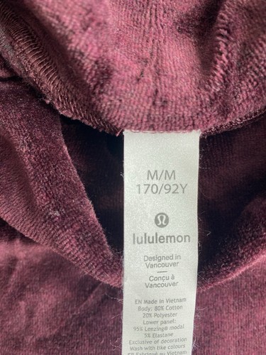 Women’s Lululemon Jumper Pullover Sweater Fleece / Velour Burgundy Size Medium - Picture 4 of 12