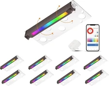 CLOUDY BAY [8 Pack] Low Voltage 7 Inch Smart Hardscape Lighting, 3.5W LED