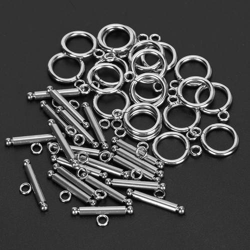 20 Set Armband Knebelverschlüsse Edelstahl OT Schnalle Schmuckherstellung Zubehör - Bild 14 von 23
