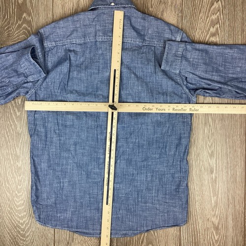 L.L. Camicia Bean Denim Piccola Regolare Uomo Blu Manica Lunga - Foto 7 di 7