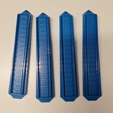 Monopoly Empire 2014 Replacement Pieces Towers Blue Set of 4 Property Holders