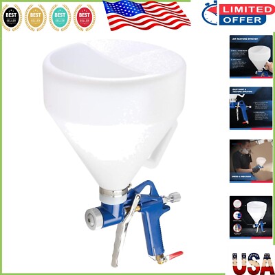 Versatile Air Texture Sprayer with 3 Nozzles for Popcorn & Stucco Applications