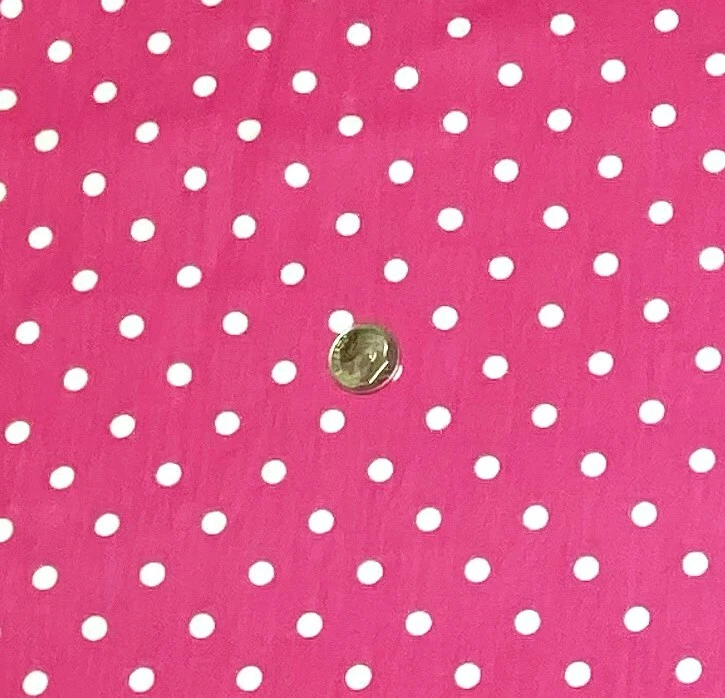 White Polka Dots on Fuchsia Fabric by David Textiles, BTHY, Hot Pink Polka Dots - Image 3 of 4