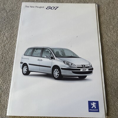 The Peugeot 807 Range Original Original Auto Verkaufsprospekt & technische Info 2002