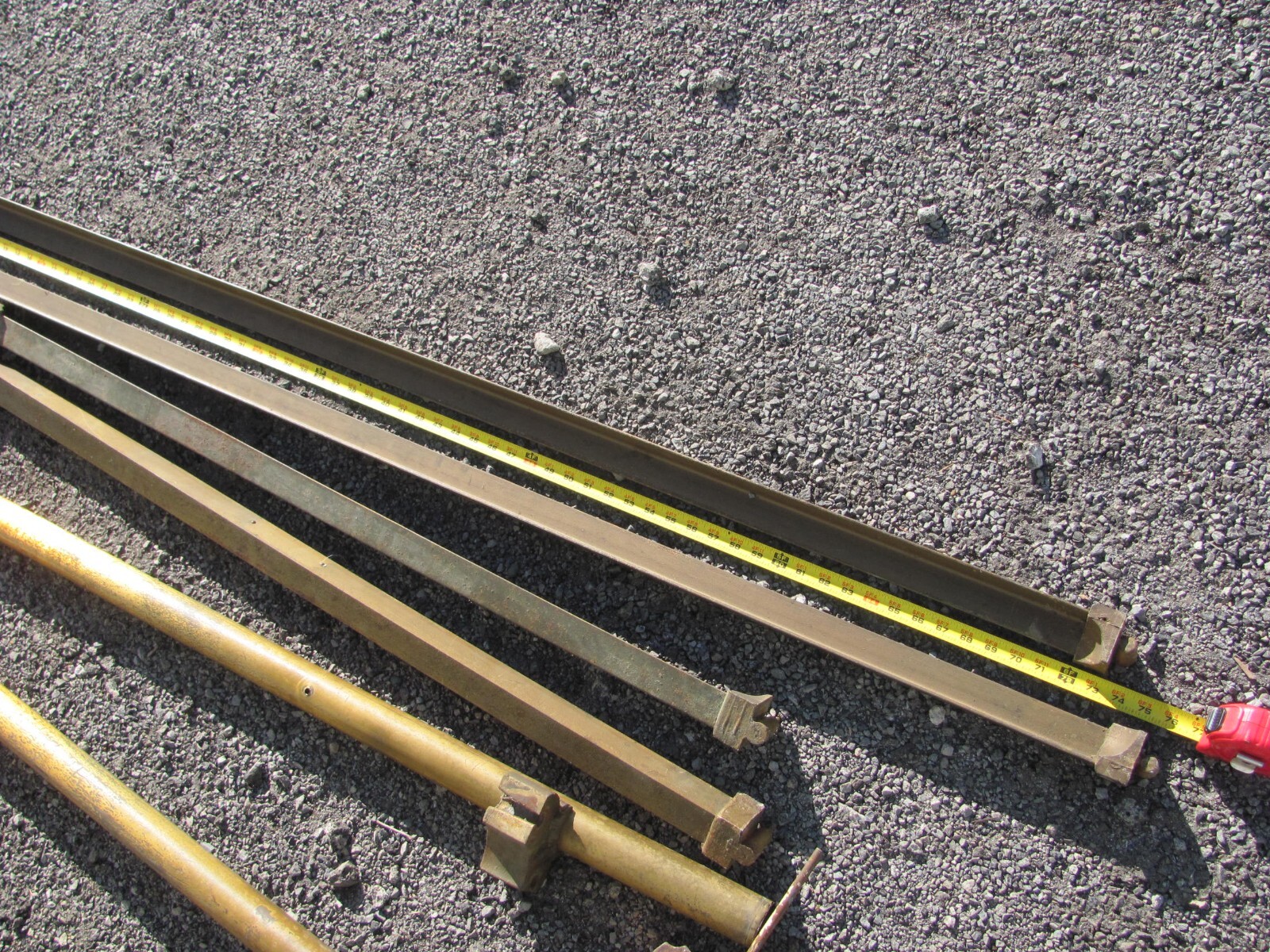 Set 4 AntiqueVintage Cast Iron Bed Rails 74" tapered dropin end Twin