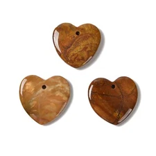 Yellow Picasso Jasper Heart Shape Pendant Size 45mm 50mm Sold per Piece
