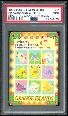 Pokemon Japanese Sealdass Orange Islands 11 Pikachu And Others PSA