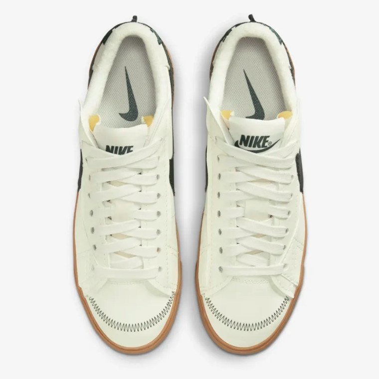 New Nike Blazer Low '77 Jumbo Shoes Sneakers - Sail / Pro Green (DR9865-101)