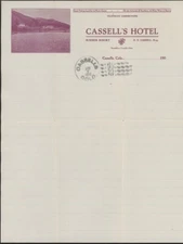 U.S., 1910. Colorado Postal History Cassel's Illus. Hotel Letterhead w/Cancel