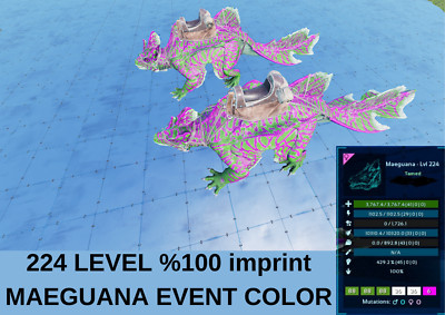 Maeguana 224 LEVEL CLONE EVENT COLOR Ark Survival Ascended Official PVE