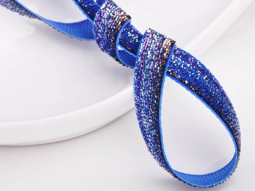 10 Yards 3/8inch 5/8inch 10mm 16mm Sparkle Glitter Velvet Ribbon lot Sewing Trim - Picture 5 of 29
