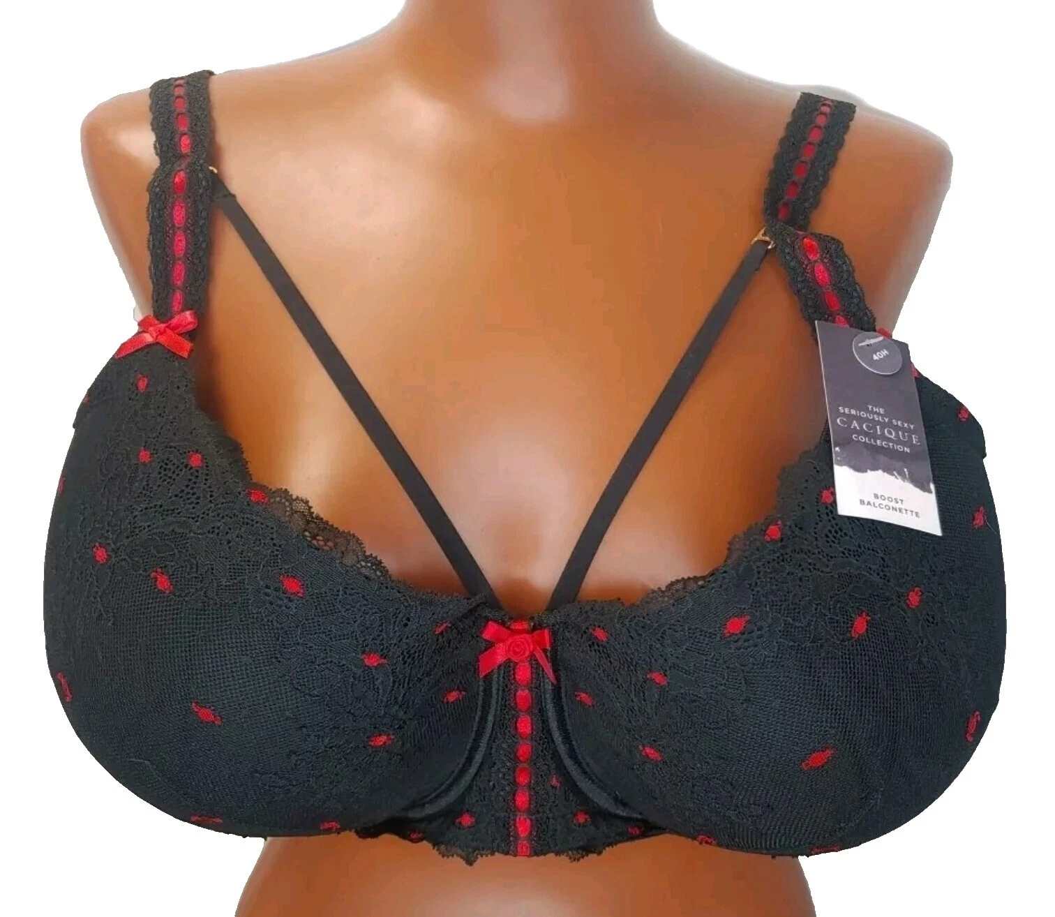 Brasieres y sólido negro Cacique Bra Sets para Mujeres