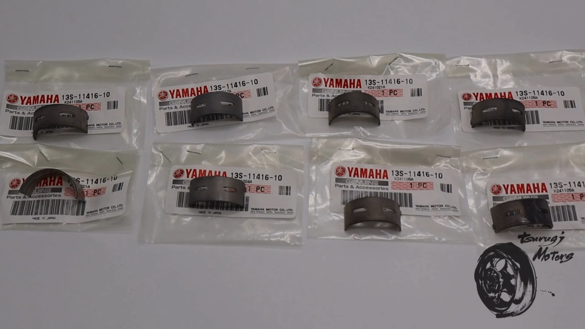 Yamaha Crankshaft bearing shell black OEM Part 8 piece Genuine 13S