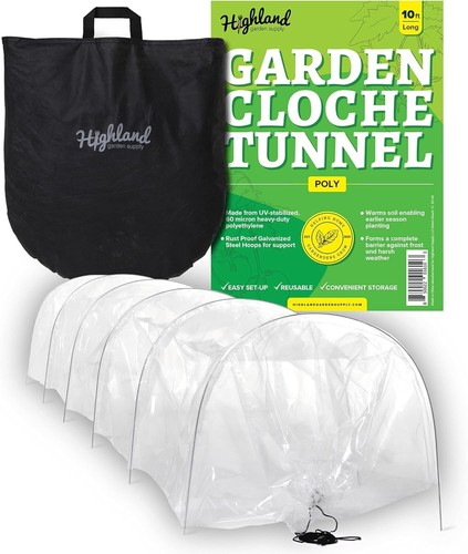 All-in-One Hoop House Greenhouse Kit with Drawstring Access - 10ft Length - Picture 3 of 9