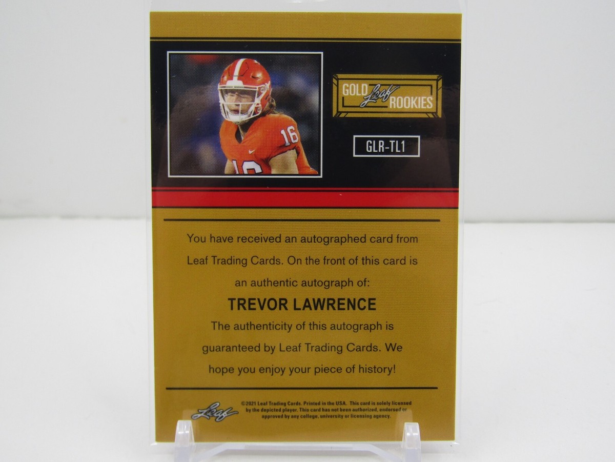 TREVOR LAWRENCE 2021 LEAF X ROOKIE AUTOGRAPH AUTO! RC! #18/25