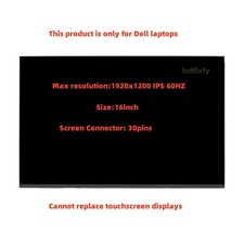 16" Led Lcd Screen For Dell Inspiron 16 Pro 5620 5625 Laptops 1920x1200