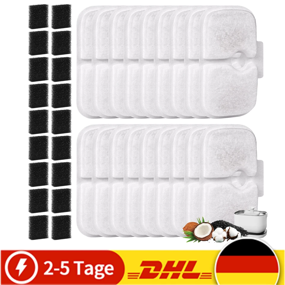 Ersatzfilter für 2,5 l/84 oz Dockstream-Katzenbrunnen PLWF005/PLWF115