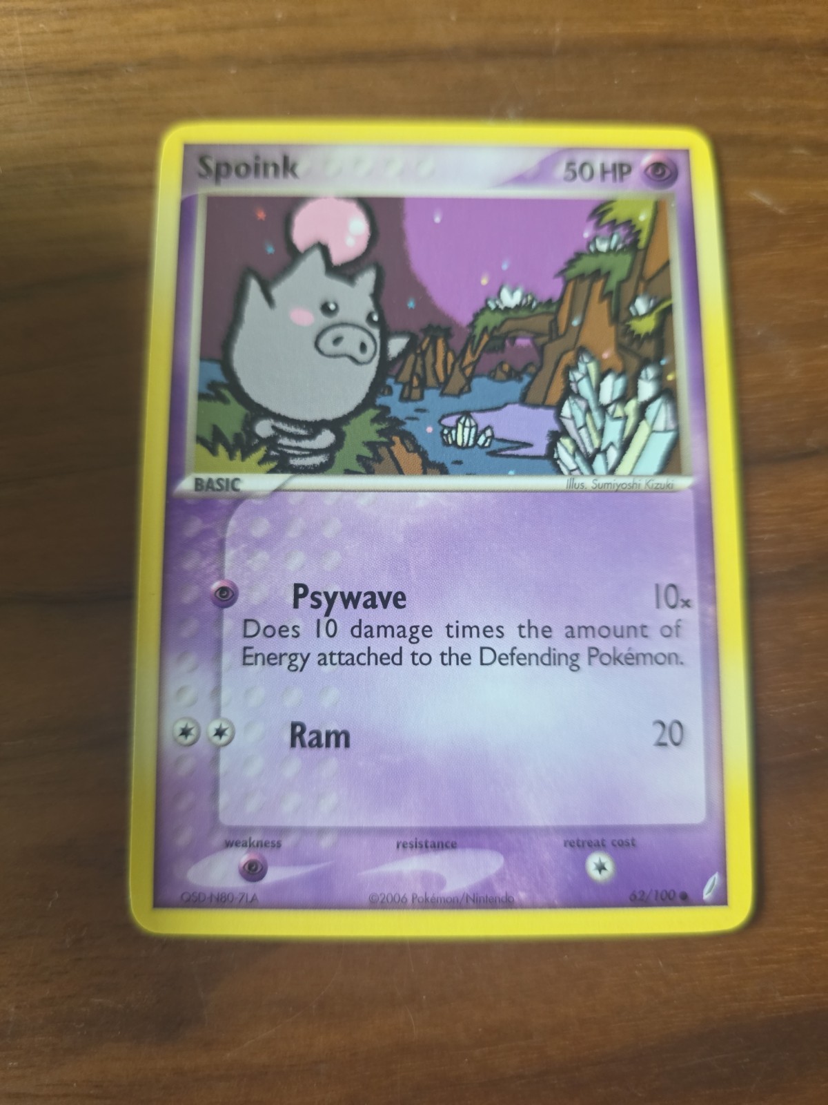 2006 Pokemon EX Crystal Guardians #62 Spoink, C