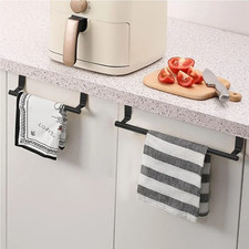 Over Cabinet Towel Rack Steel Door Hanging Organizer US
