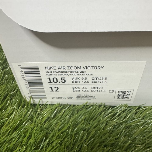 Men’s 10.5 Nike Air Zoom Victory Mint Foam Volt Track Spikes Running Shoes NEW - Picture 12 of 12