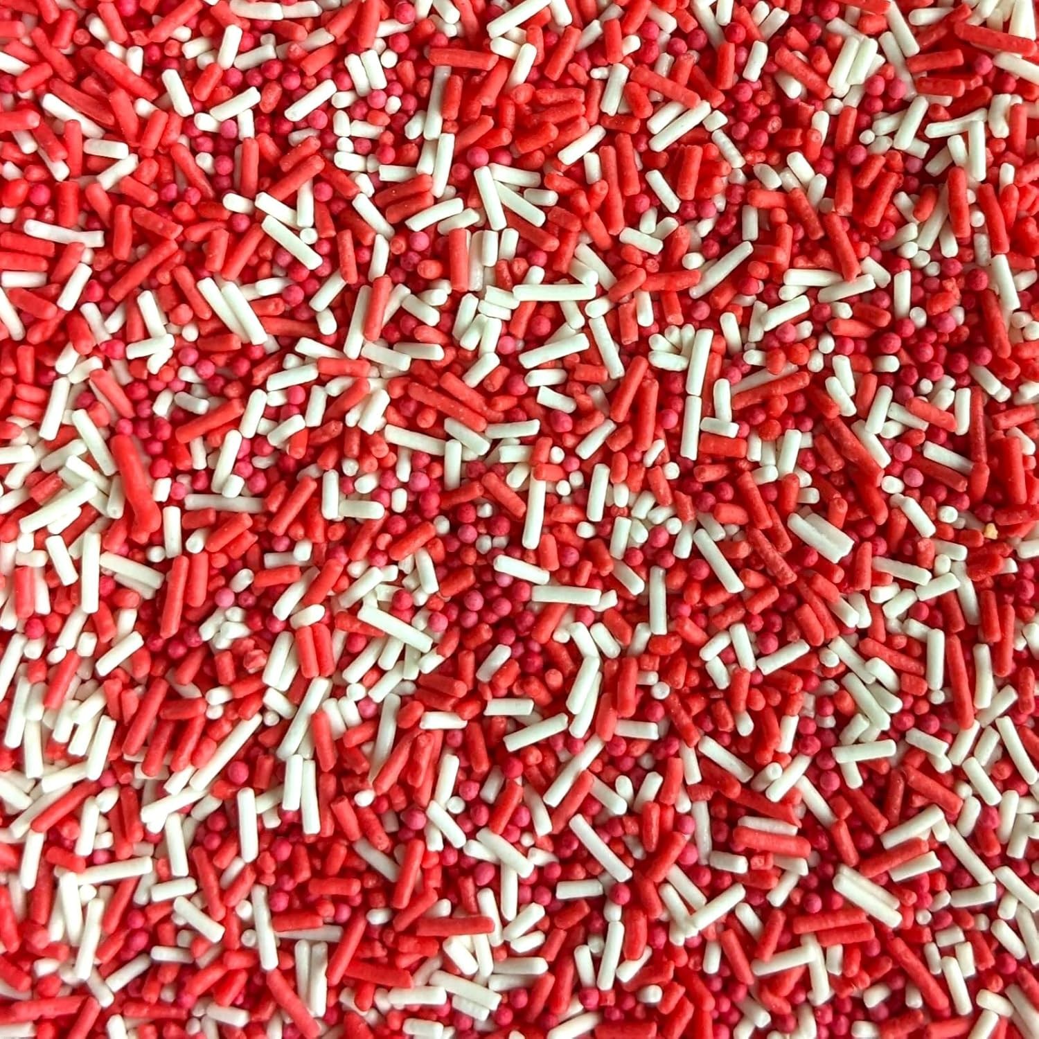 Red & White Mixed Sprinkles - 35g of Edible Mixed Cake Sprinkles Cupcake Topper