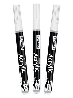 Weiß Marker Stifte 0,7mm   Permanent Marker Weiß Acrylic Wasserbasis Wasserfe...