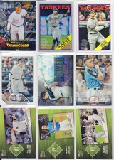 9- AARON JUDGE 2018-23 TOPPS INSERT REFRACTOR & TOPPS NOW CARDS