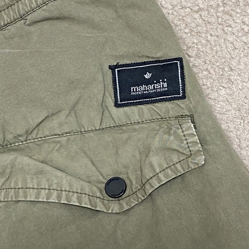 Pantaloni da combattimento vintage Maharishi con polsini uomo piccoli kaki pacifista design militare - Foto 17 di 21
